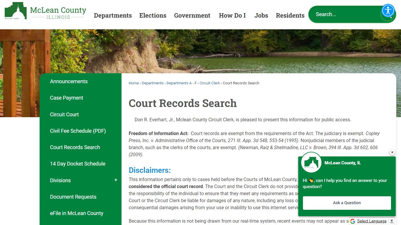 Court Records Search | McLean County, IL - Official Website